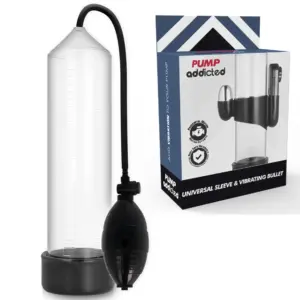 PUMP ADDICTED - RX3 TRANSPARENT VIBRATOR: bomba para potenciar el tamaño y la erección