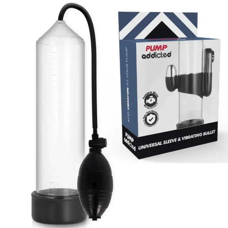 PUMP ADDICTED - RX3 TRANSPARENT VIBRATOR: bomba para potenciar el tamaño y la erección