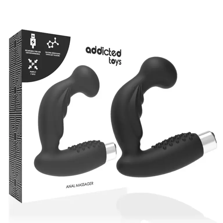 Addicted Toys - Vibrador prostático recargable modelo 3 negro