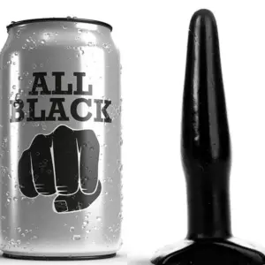 ALL BLACK - Plug anal negro de 11 cm para iniciación segura