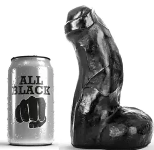 ALL BLACK - Realistic Dong Black 17 cm: realismo y flexibilidad para tu placer
