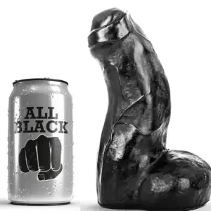 ALL BLACK - Realistic Dong Black 17 cm: realismo y flexibilidad para tu placer