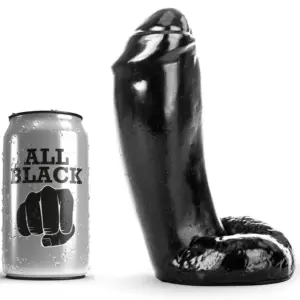 ALL BLACK - Dildo Realista 18 cm para una experiencia auténtica