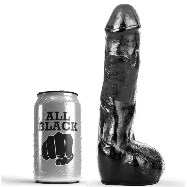 ALL BLACK - Pene Realistic Anal 20 cm para estimulación intensa