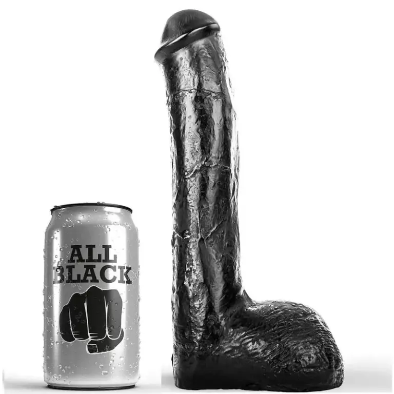 ALL BLACK - Pene Realistic Anal 23 cm para placer anal intenso