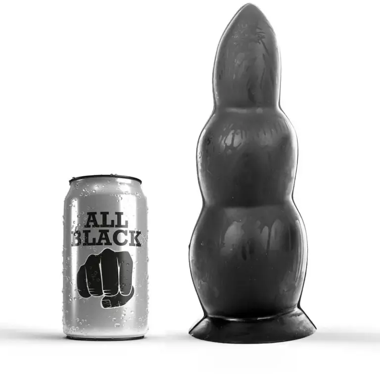 ALL BLACK - Anal Plug 23 cm para experiencia intensa y segura