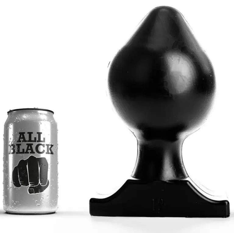 ALL BLACK - Plug 22,5 cm para una experiencia anal segura y placentera