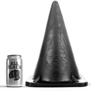 ALL BLACK - Plug triangular de 30 cm para placer anal intenso
