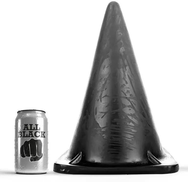 ALL BLACK - Plug triangular de 30 cm para placer anal intenso