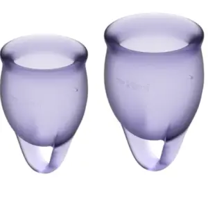Satisfyer Feel Confident Menstrual Cup Purple 15+20 ml, copa menstrual segura