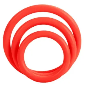 CALEXOTICS Tri-Rings Set Red: anillos para erecciones más firmes y duraderas
