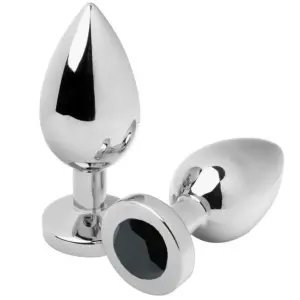 METAL HARD - Plug Anal Diamond Black Medium 7.62 cm de acero pulido