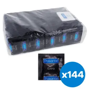 PASANTE Condones Extra – 144 unidades, extra gruesos y lubricados