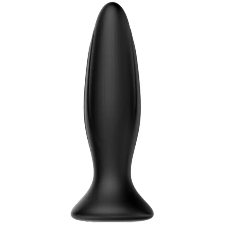 MR PLAY - Plug Anal Vibrador Recargable Negro con 12 Modos