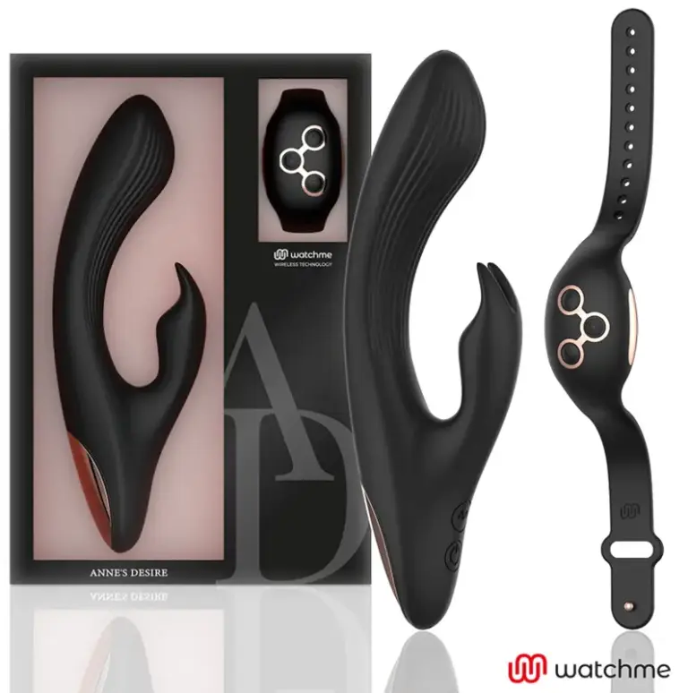 ANNE'S DESIRE Rabbit WatchMe Black/Gold: Vibrador Rabbit con Control Remoto