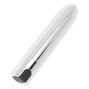 OHMAMA Silver Vibrating Bullet 9.5 cm – Mini bala vibradora potente