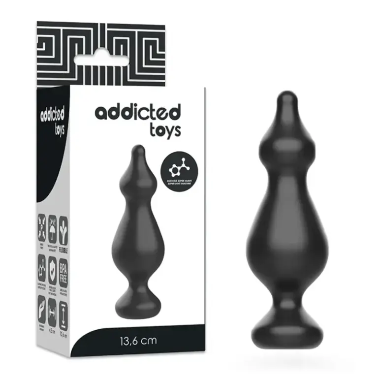 ADDICTED TOYS - Anal Sexual Plug 13.6 cm Negro para Principiantes