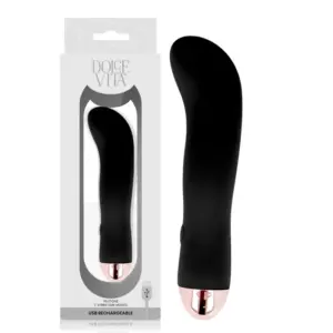 Dolce Vita Rechargeable Vibrator Two Black 7 Speed - Vibrador Recargable