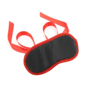 OHMAMA - Black Fetish Red Edges, máscara para juegos fetichistas