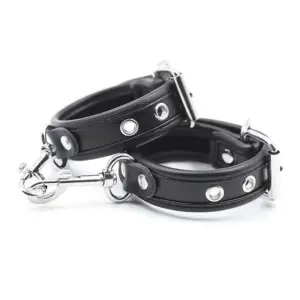 OHMAMA FETISH - Wrist Restraints: esposas ajustables de cuero para bondage