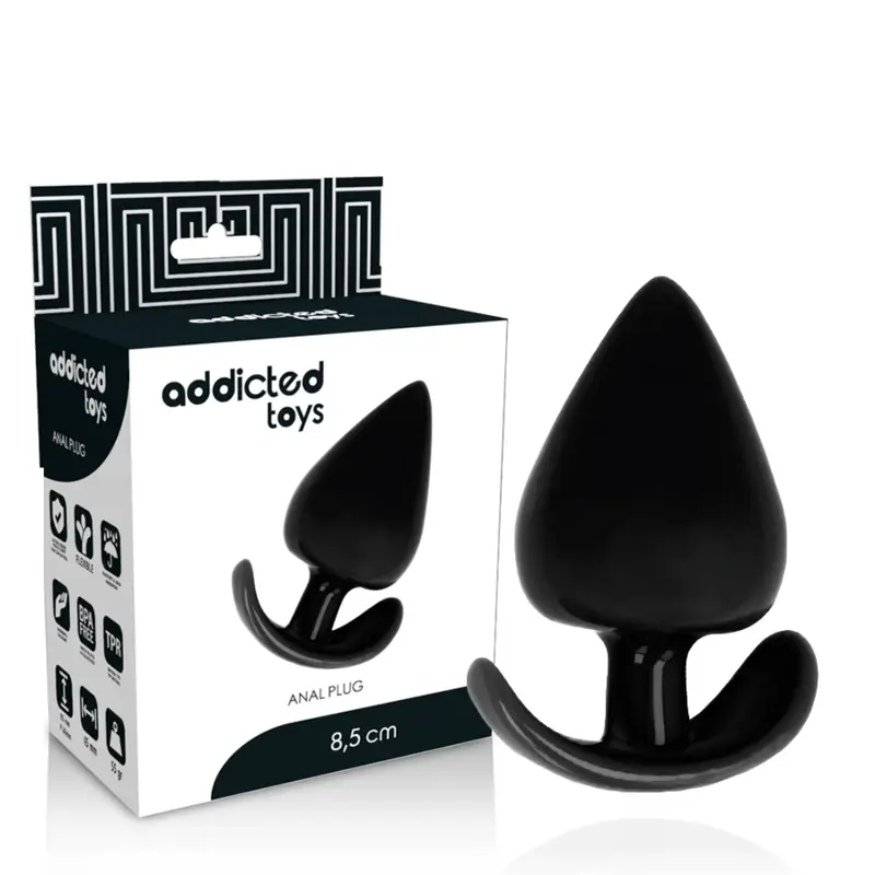 Plug anal de silicona flexible de 8,5 cm para principiantes