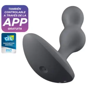 Satisfyer Deep Diver Vibrating Plug App Gris: Placer Anal Controlado