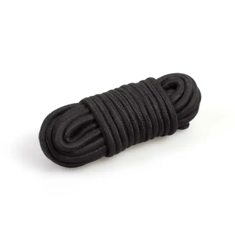 SECRETPLAY - Black Bondage Rope: cuerda suave para Shibari y bondage