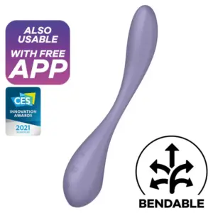 SATISFYER G-SPOT FLEX 5 MULTI VIBRATOR LILAC: vibrador flexible para punto G