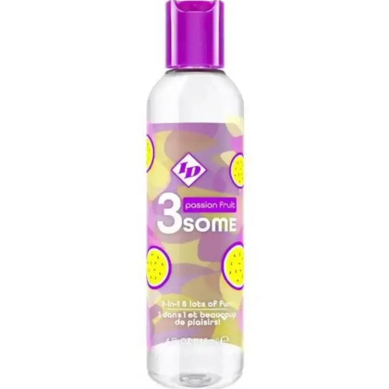 ID 3SOME Passion Fruit 4 FL OZ - Lubricante con sabor y efecto cálido