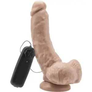 GET REAL - Dildo Realista con Vibrador y Testículos 20,5 cm
