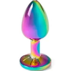 SECRETPLAY Metal Butt Plug Rainbow Small 7 cm para iniciación anal