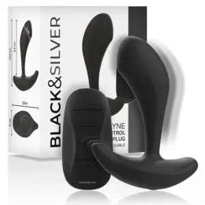 BLACK&SILVER - Dwayne Anal Plug con Control Remoto y Silicona