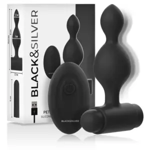 Black&Silver Tucker Small: Plug anal con control remoto y vibración
