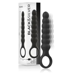 BLACK&SILVER - BOB Powerful Silicone Anal Dilator con Vibración