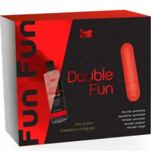 INTT Double Fun Kit con bala vibradora y gel de fresa