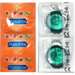 Preservativos Pasante sabor menta 144 unidades para sexo seguro y fresco