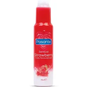 PASANTE Lubricante con sabor a fresa 75 ml, hidratante y vegano