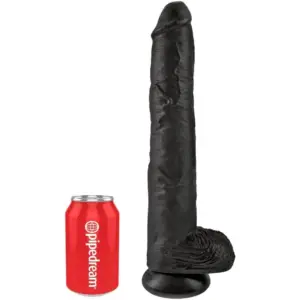 KING COCK - Dildo realista con testículos 30.5 cm negro