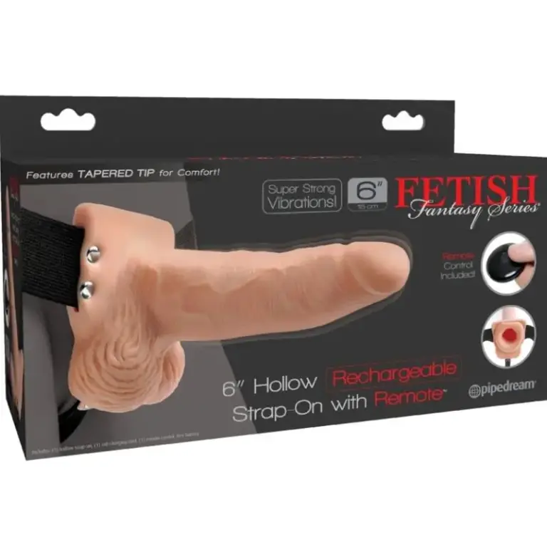 Fetish Fantasy Series Arnes Ajustable con Vibrador Recargable 15 cm