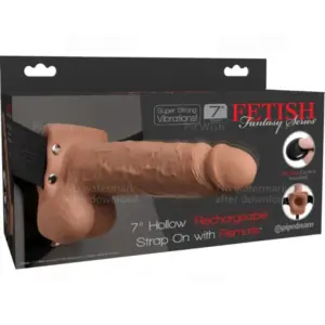 Fetish Fantasy Series: Arnés ajustable con dildo realista vibrador recargable 17.8 cm