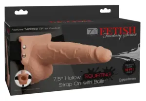 Fetish Fantasy Adjustable Harness con Pene Realista Eyaculador 19 cm