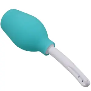 MR PLAY - Anal Pear Blue Rubber Shower para limpieza anal eficaz
