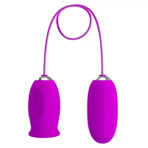 Pretty Love Daisy Dual Egg Vibrador Recargable Morado