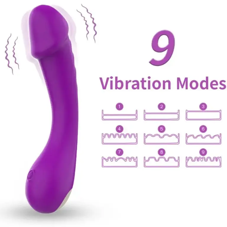 ARMONY Dildo Vibrador Punto G de Silicona Morado Recargable