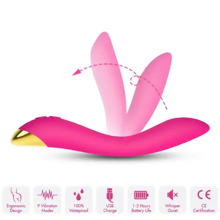ARMONY Flamingo Vibrator Multiposition Fuchsia para placer versátil