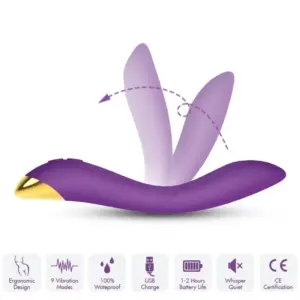 ARMONY Flamingo Vibrator Multiposition Purple: vibrador ergonómico y potente