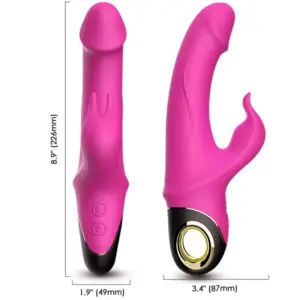 ARMONY Meteror Dildo Vibrator Rabbit Rotator Fuchsia: placer total y precisión
