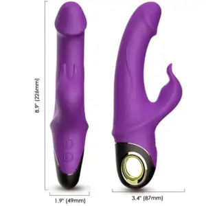 ARMONY Meteror Dildo Vibrator Rabbit Purple: placer doble y versátil
