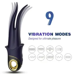 ARMONY - Shadow Vibrator Double-Head Teasing Blue, doble estimulación potente