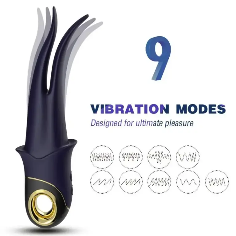 ARMONY - Shadow Vibrator Double-Head Teasing Blue, doble estimulación potente